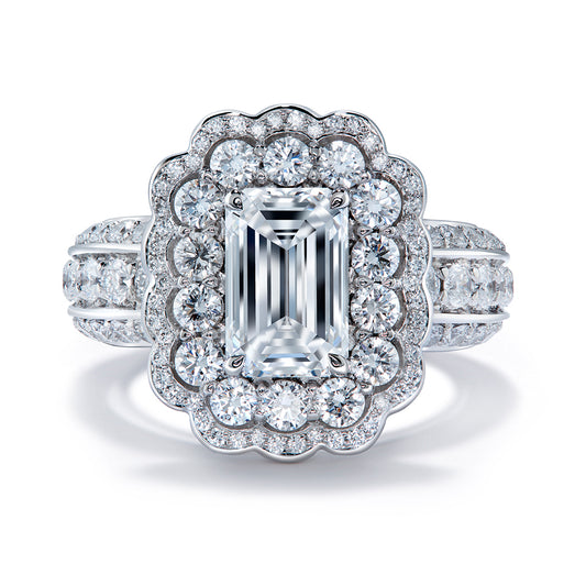 D Flawless Golconda Diamond Ring with D Flawless Diamonds set in Platinum