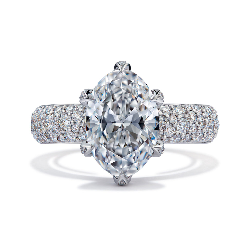 D Flawless Golconda Diamond Ring with D Flawless Diamonds set in Platinum