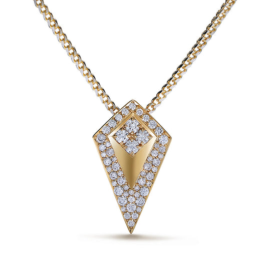 D Flawless Diamond Necklace set in 18K White Gold