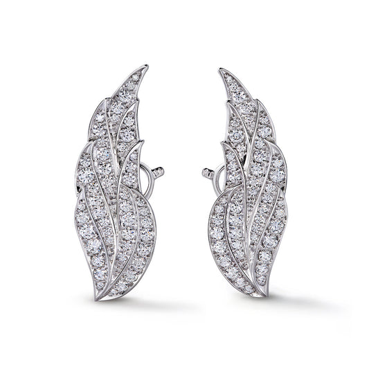 D Flawless Diamond Earrings set in 18K White Gold