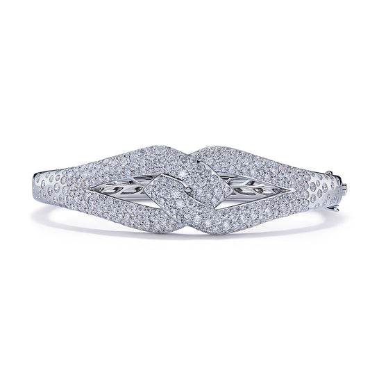 D Flawless Diamond Bangle set in 18K White Gold