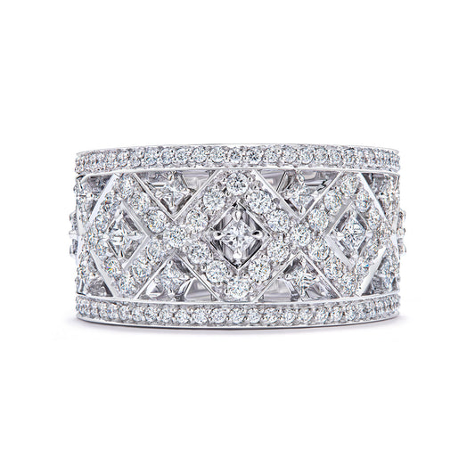 D Flawless Diamond Ring set in 18K White Gold