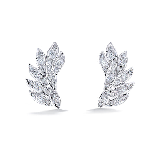 D Flawless Diamond Earrings set in 18K White Gold