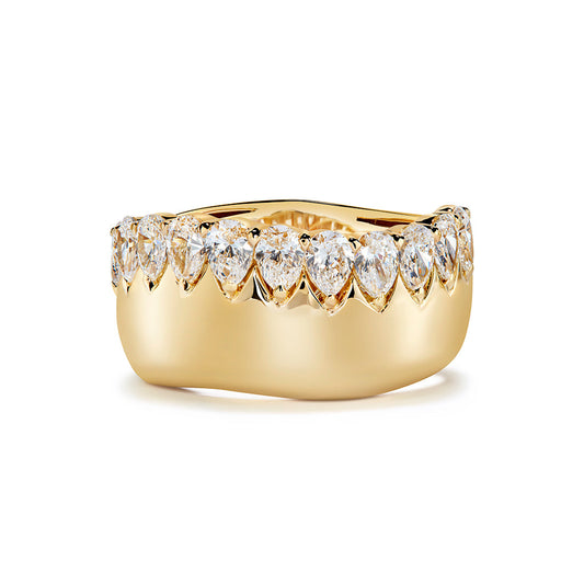 D Flawless Diamond Ring set in 18K Yellow Gold