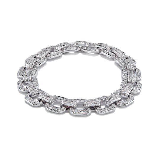 D Flawless Diamond Bracelet set in 18K White Gold