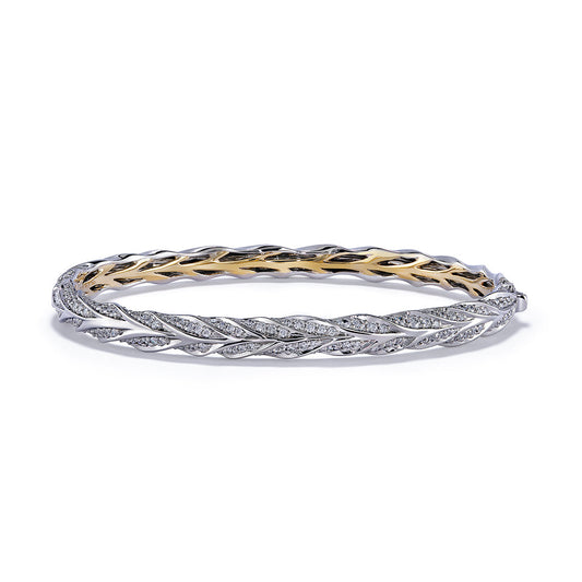 D Flawless Diamond Bangle set in Platinum