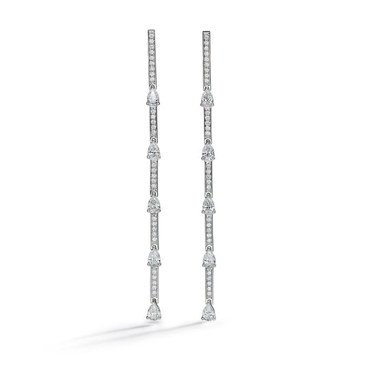 D Flawless Diamond Earrings set in 18K White Gold