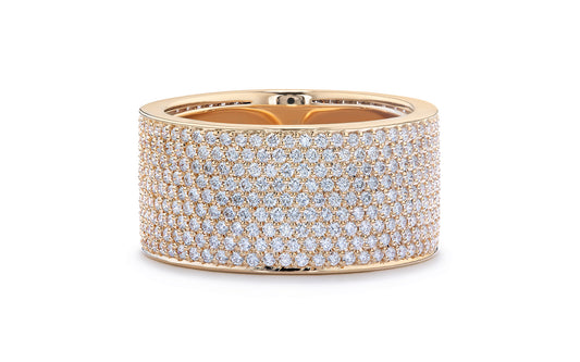 The Mini Cigar D Flawless Diamond Ring set in 18K Yellow Gold