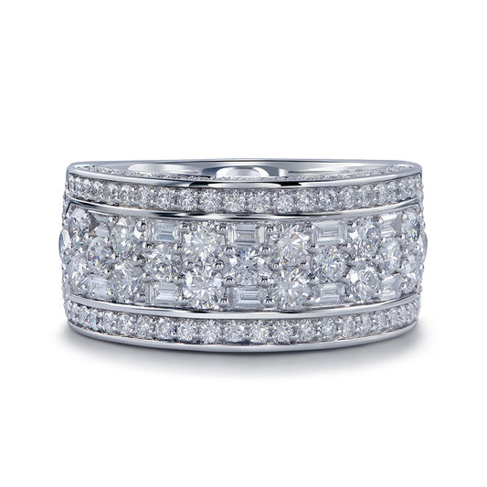 D Flawless Diamond Ring set in 18K White Gold