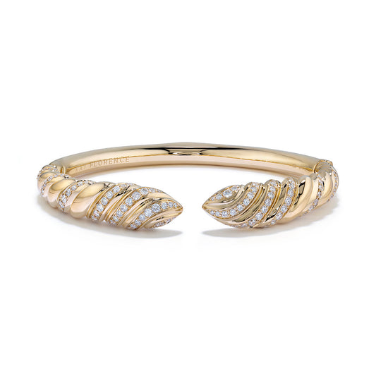 D Flawless Diamond Bangle set in 18K Yellow Gold