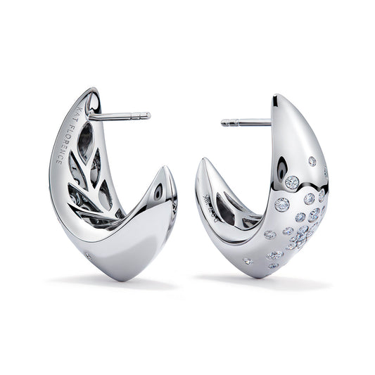 D Flawless Diamond Earrings set in 18K White Gold