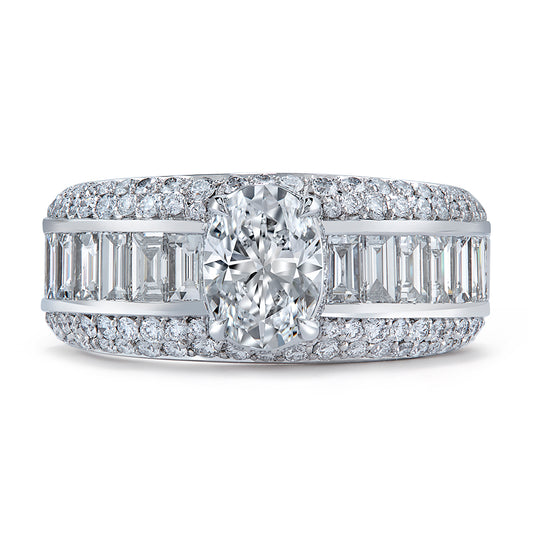 D Flawless Golconda Diamond Ring with D Flawless Diamonds set in Platinum