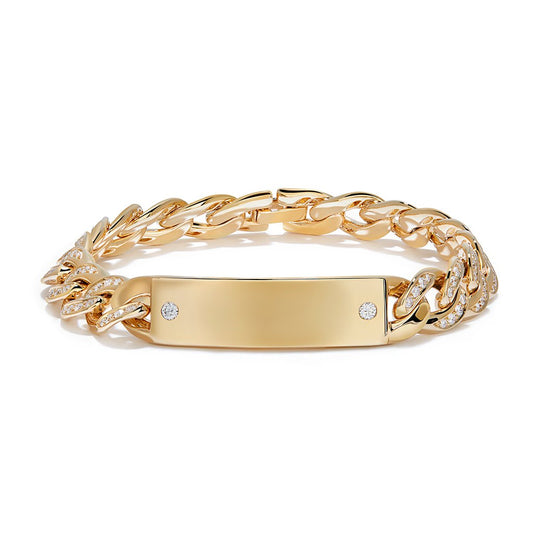 D Flawless Diamond Bracelet set in 18K Yellow Gold