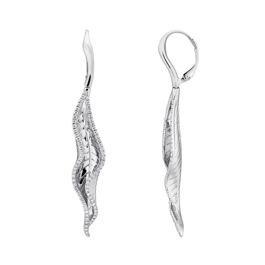 D Flawless Diamond Earrings set in 18K White Gold